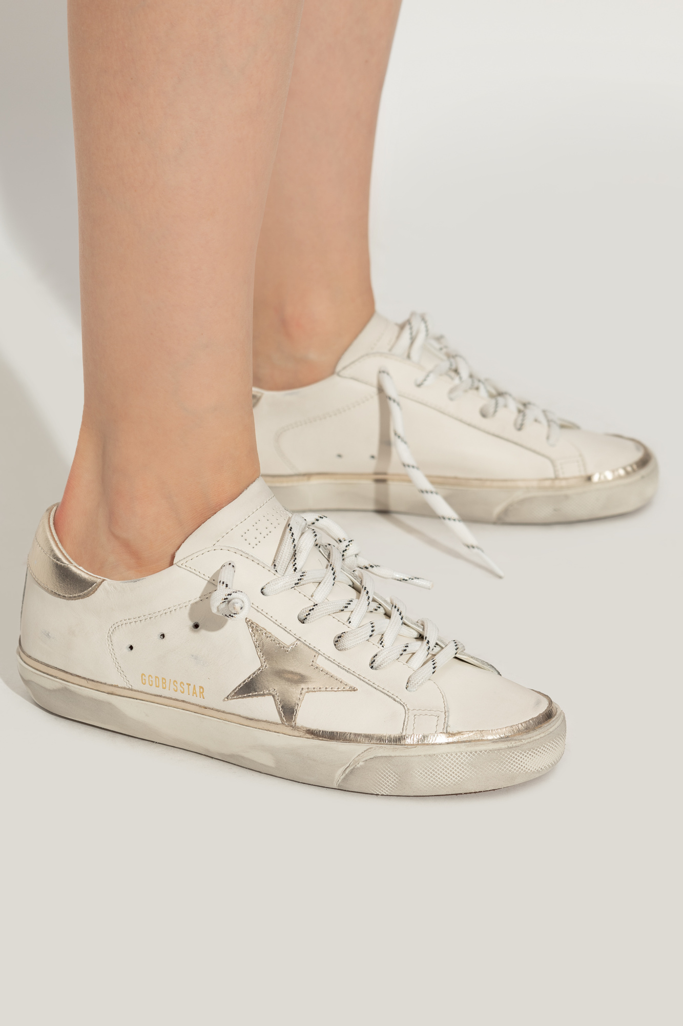 Kremowy Buty sportowe `Super Star Classic With List` Golden